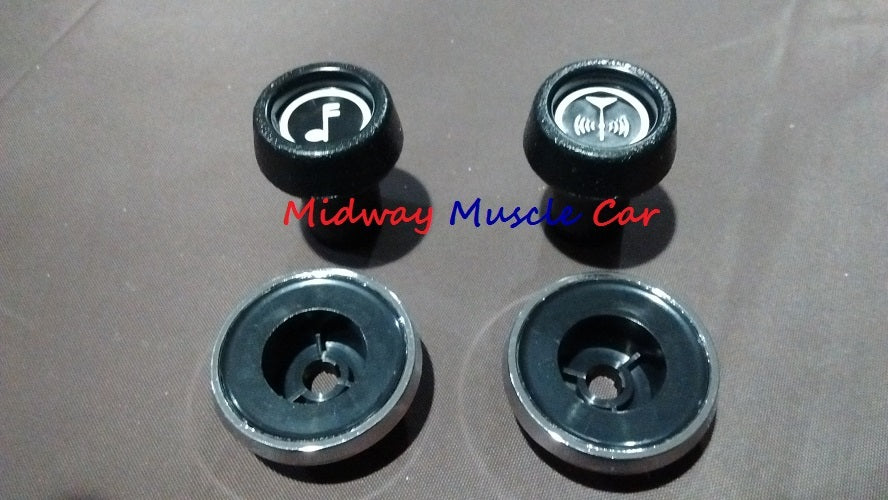 NEW inner & outer radio knobs 71-79  Chevy Chevelle Camaro II Corvette Nova