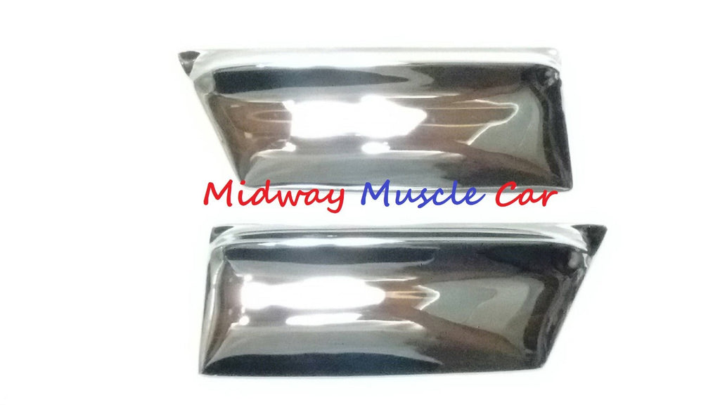NEW chrome front lower fender rocker molding extensions 66 Pontiac GTO LeMans
