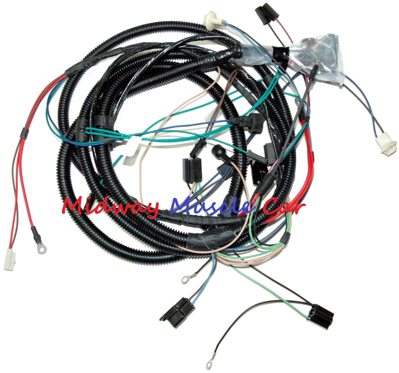 front end headlight lamp wiring harness 70 Olds Cutlass 442 w/ internal alt
