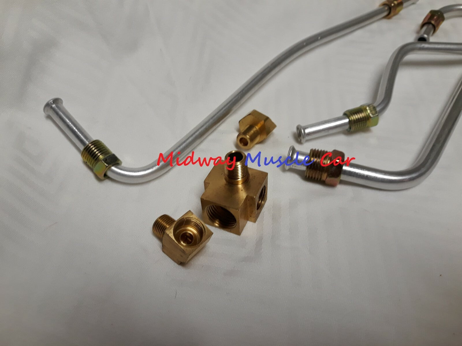 64 65 Pontiac Tri Power Fuel Line Kit With Front Block &  Fittings 389 421 GTO
