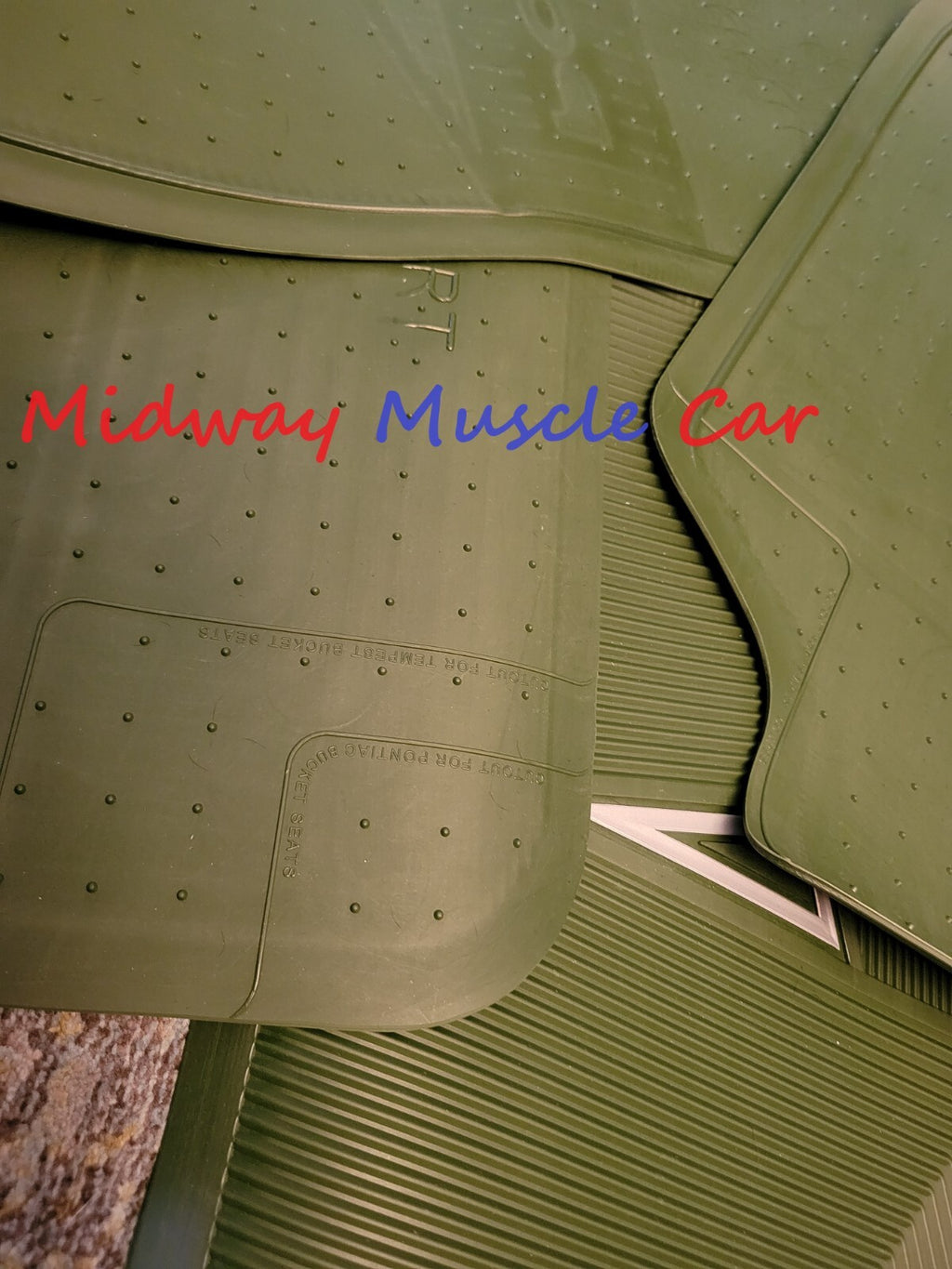 NEW original style GREEN 69-72 Pontiac floor mats GTO Lemans Judge Bonneville GP