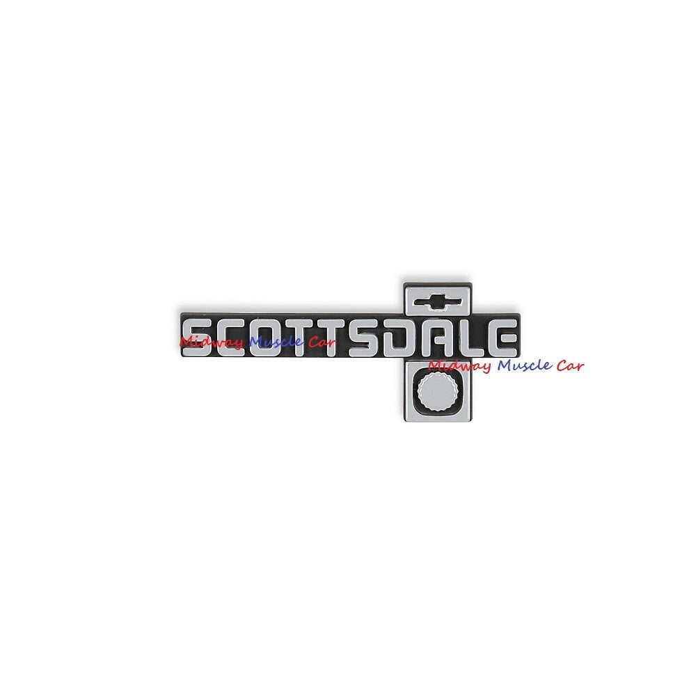 Scottsdale Dash Emblem 81-87 Chevy Blazer K5 Pickup C10 K10 C1500 C20 K20