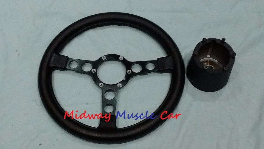 NEW formula steering wheel black spokes & collar 70-81 Pontiac Firebird Trans Am