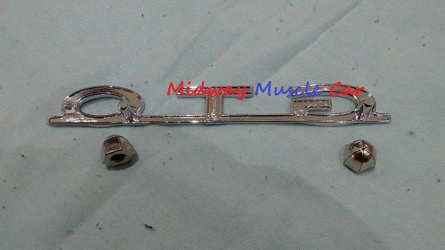 64 65 66 67 68 69 Pontiac GTO rear trunk deck lid emblem with nuts