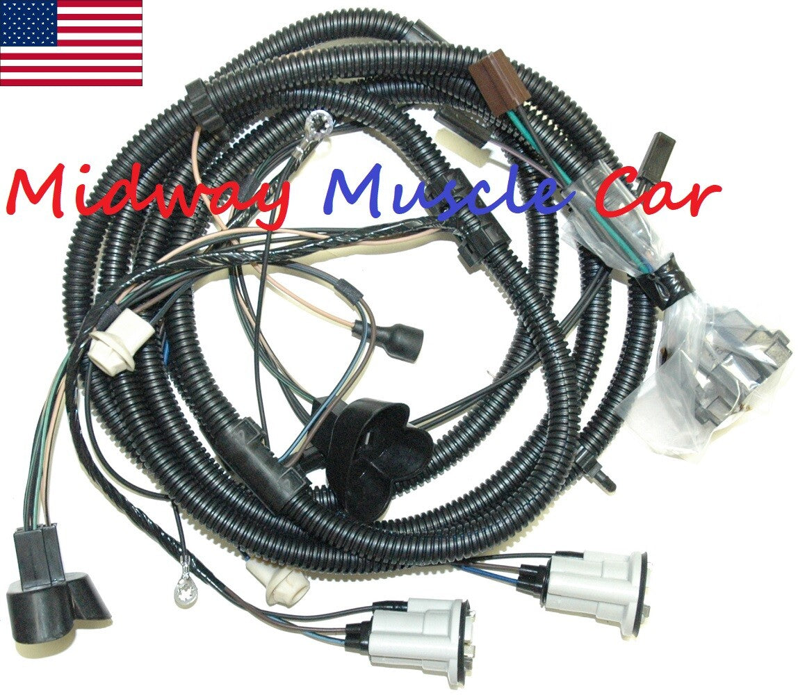 front end head lamp light wiring harness 72 73 Pontiac Trans Am Firebird Formula