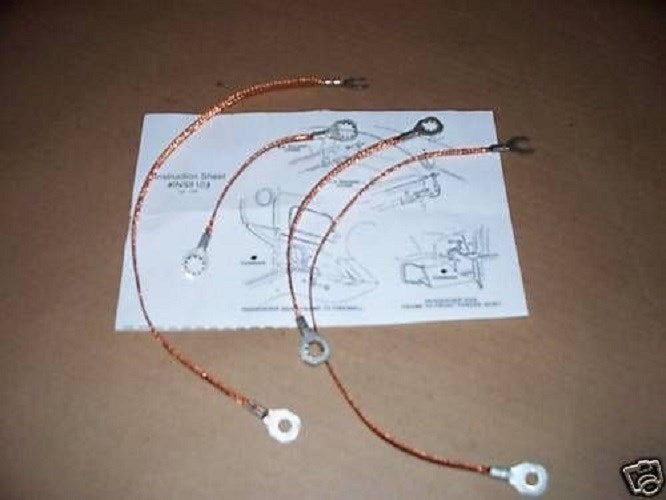 braided body ground strap set 69 Chevy Camaro Nova 307 350 396 302