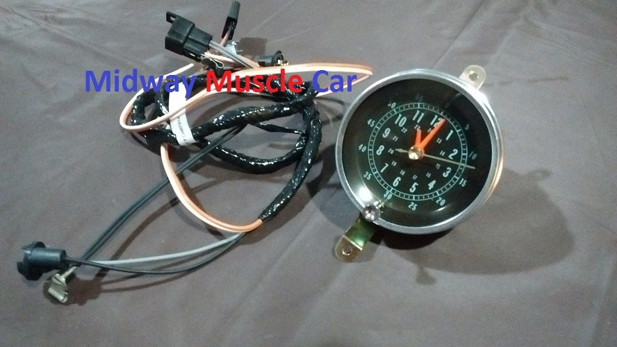66 67 Chevy chevelle malibu el camino CONSOLE CLOCK &  HARNESS   new quartz