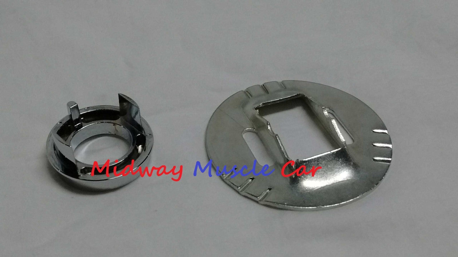rear 1/4 mount chrome antenna base adapter & plate 67-69 Chevy Camaro Firebird