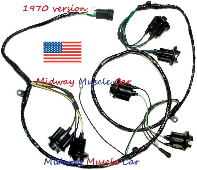 rear body tail lamp light wiring harness 68-72 Buick Gran Sport Skylark GS