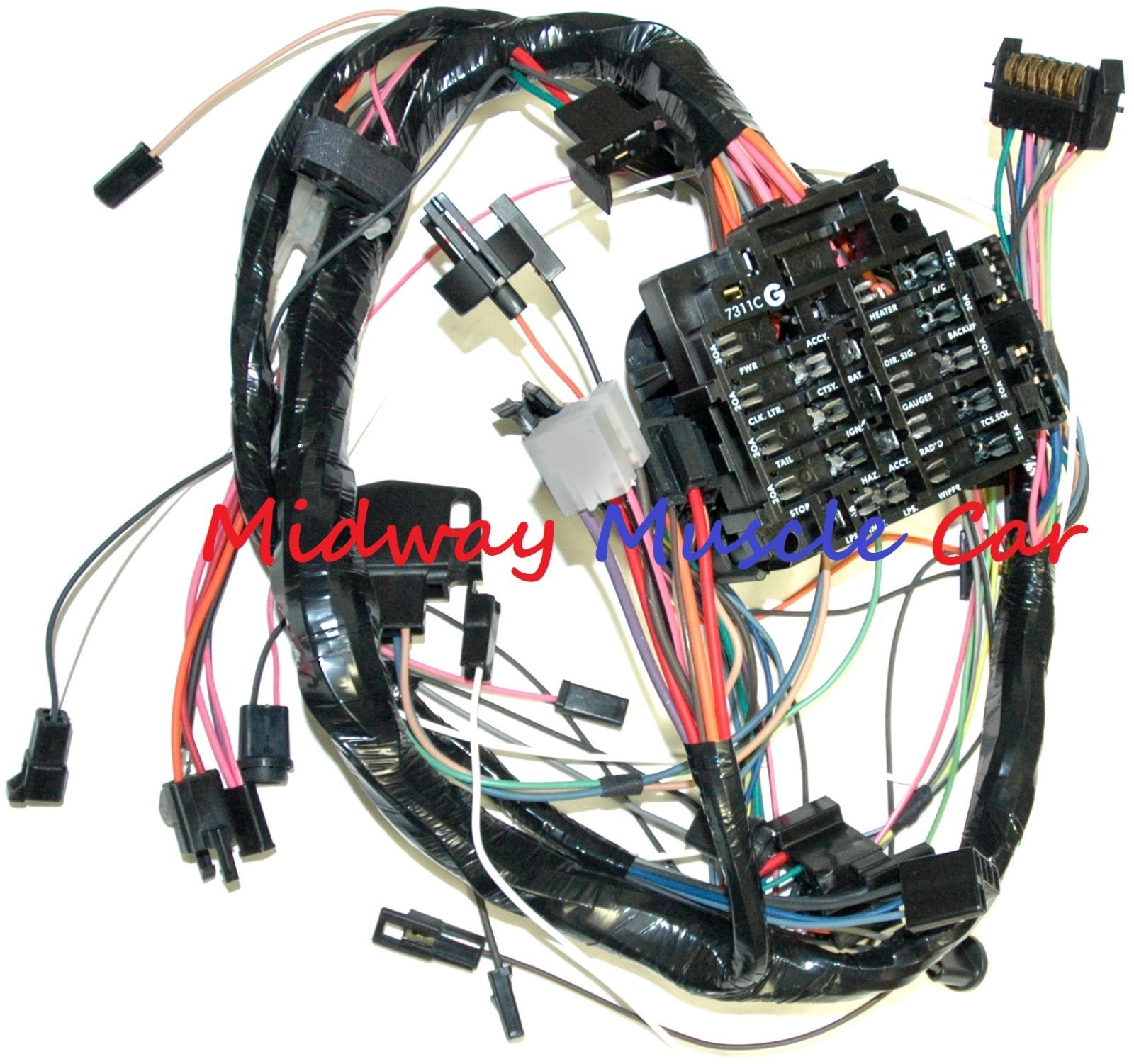 Dash wiring harness with fuse block 79 80 Chevy Camaro