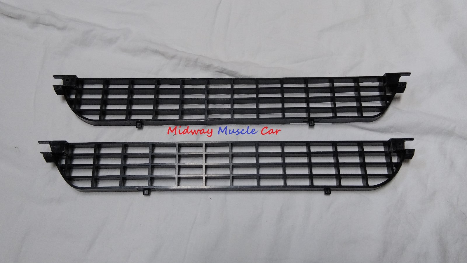 NEW plastic front lower valance panel molding grills (pr) 1969 69 Pontiac GTO