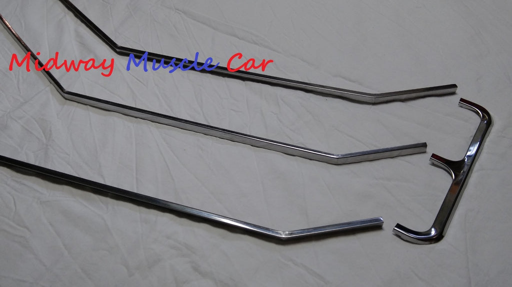 NEW  polished stainless grille molding set  71 Chevy Chevelle El Camino 5 pieces