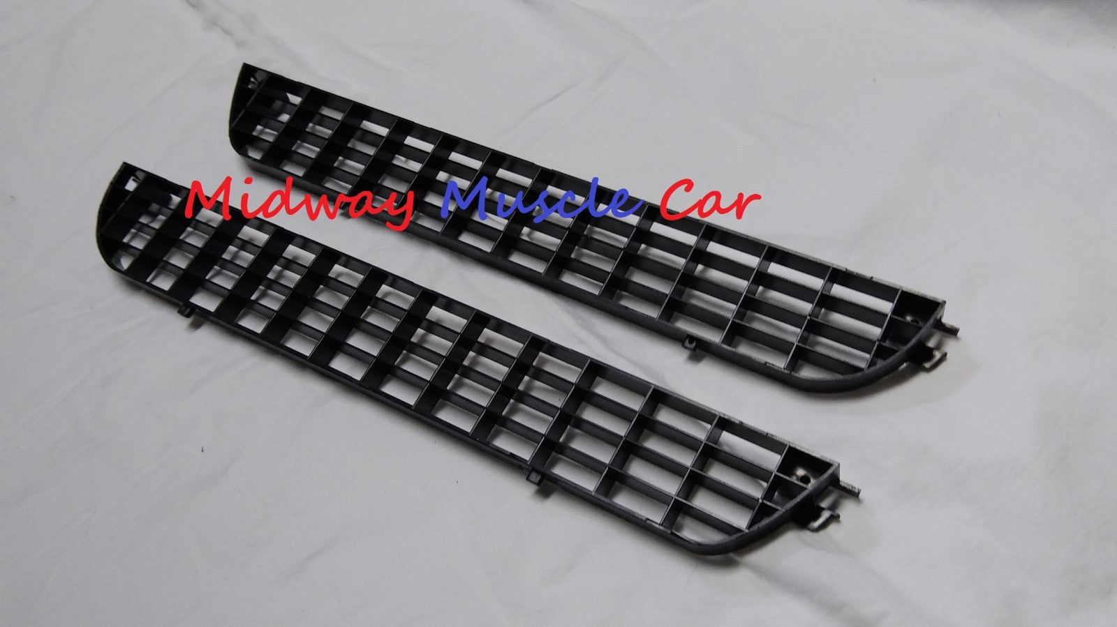 NEW plastic front lower valance panel molding grills (pr) 1969 69 Pontiac GTO