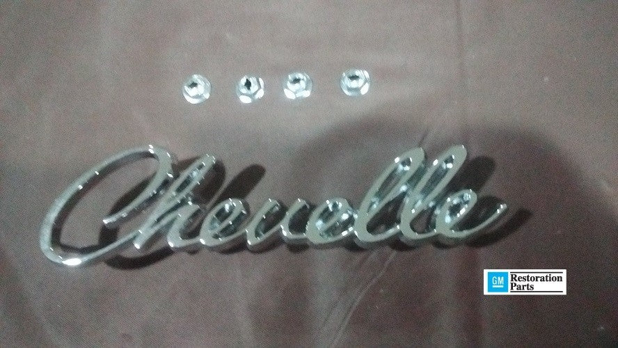Chevelle front nose header emblem   68 69 Chevy Chevelle  GM resto part