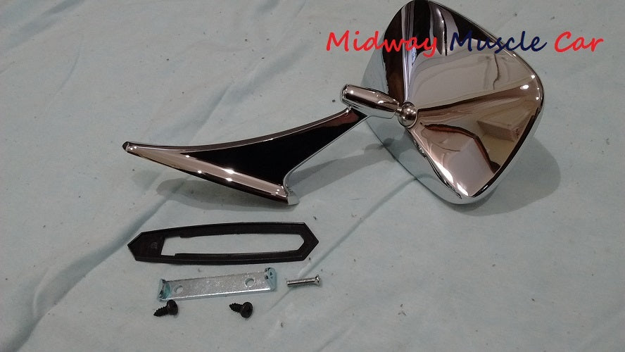 correct outside rectangle side view mirror 69-72 Pontiac GTO Firebird Bonneville