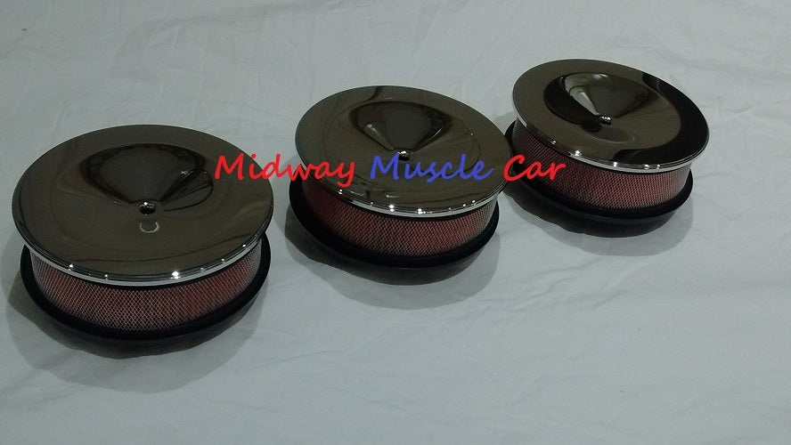 tri-power air cleaner set lid base & hi-flow filter 64 65 Pontiac GTO Olds 442