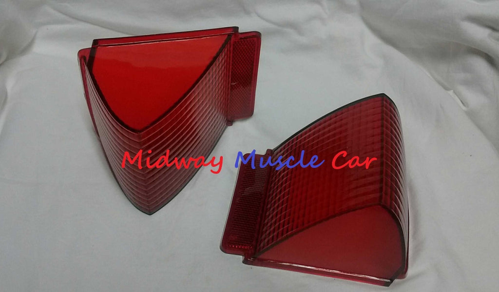 rear body tail lamp light lens L & R pair 67 1967 Chevy Chevelle Malibu