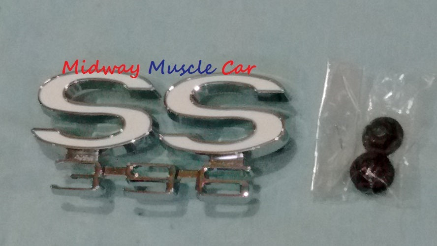 SS396 rear deck tail panel emblem   66 Chevy Chevelle Malibu super sport SS