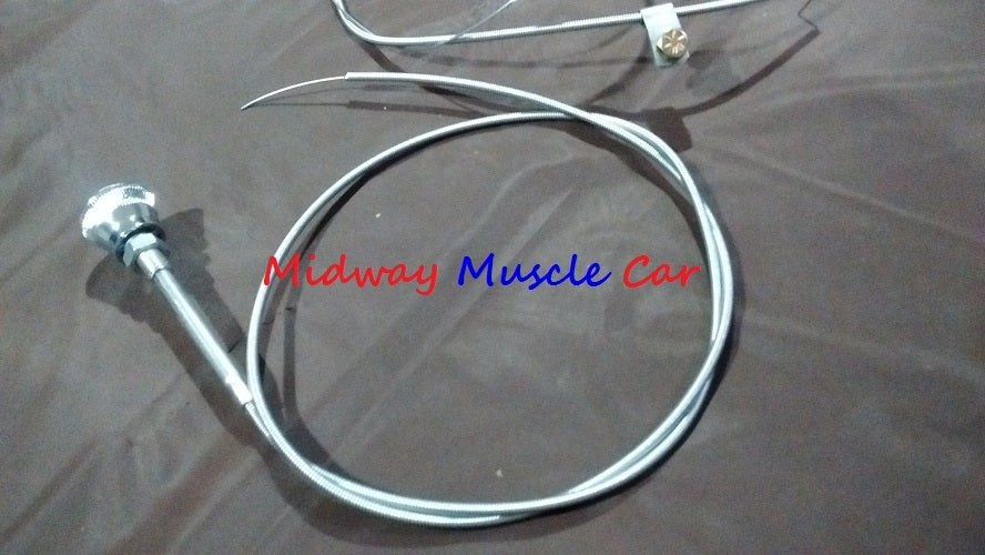 NEW correct unsheathed upper & lower ram air pull cable 69 70 Pontiac GTO T/A