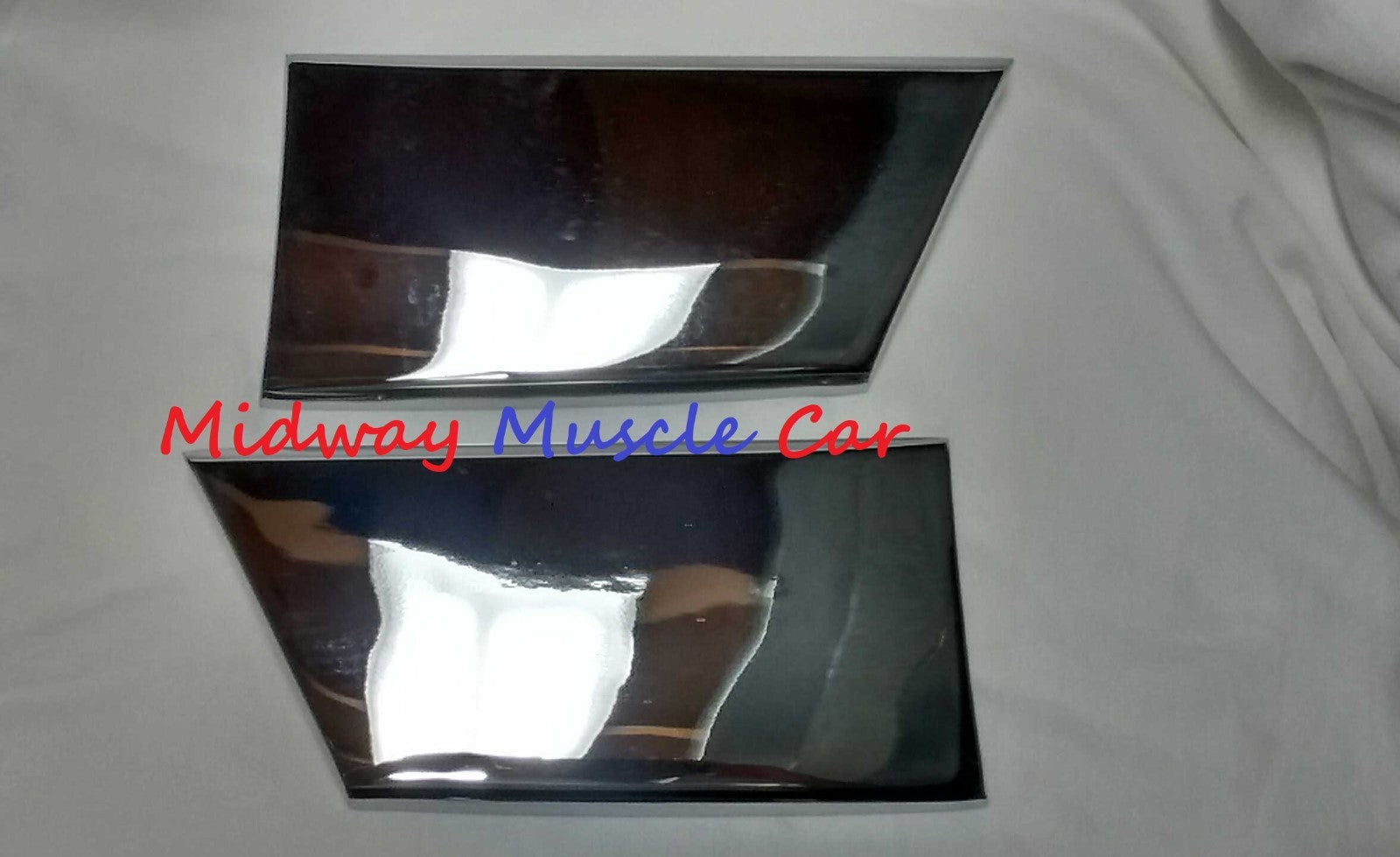 NEW chrome front lower fender rocker molding extensions 67 Pontiac GTO LeMans