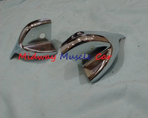 66 67 Pontiac GTO Chevy Chevelle Olds 442  convertible header chrome end caps