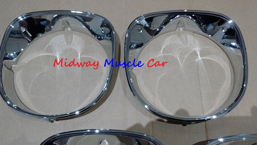 headlight headlamp bezel set (4 pc)   70 Chevy Chevelle El Camino