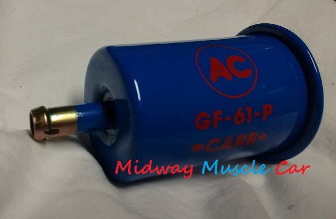 NEW blue with red AC delco logo GF-61-P fuel filter Chevy Chevelle Pontiac GTO