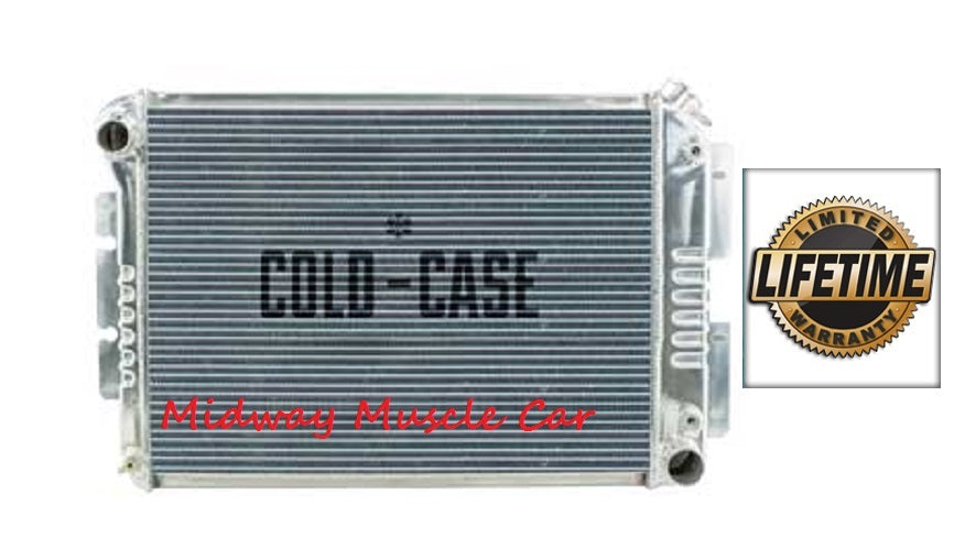67-69 Firebird Camaro BB Cold-Case aluminum performance radiator w/ Auto Trans