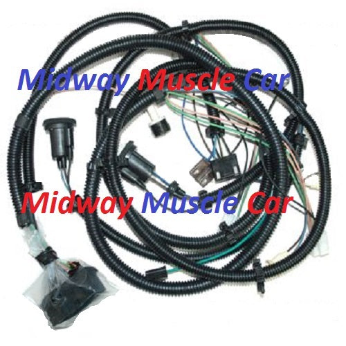 front end forward head light lamp wiring harness  74 Chevy Camaro