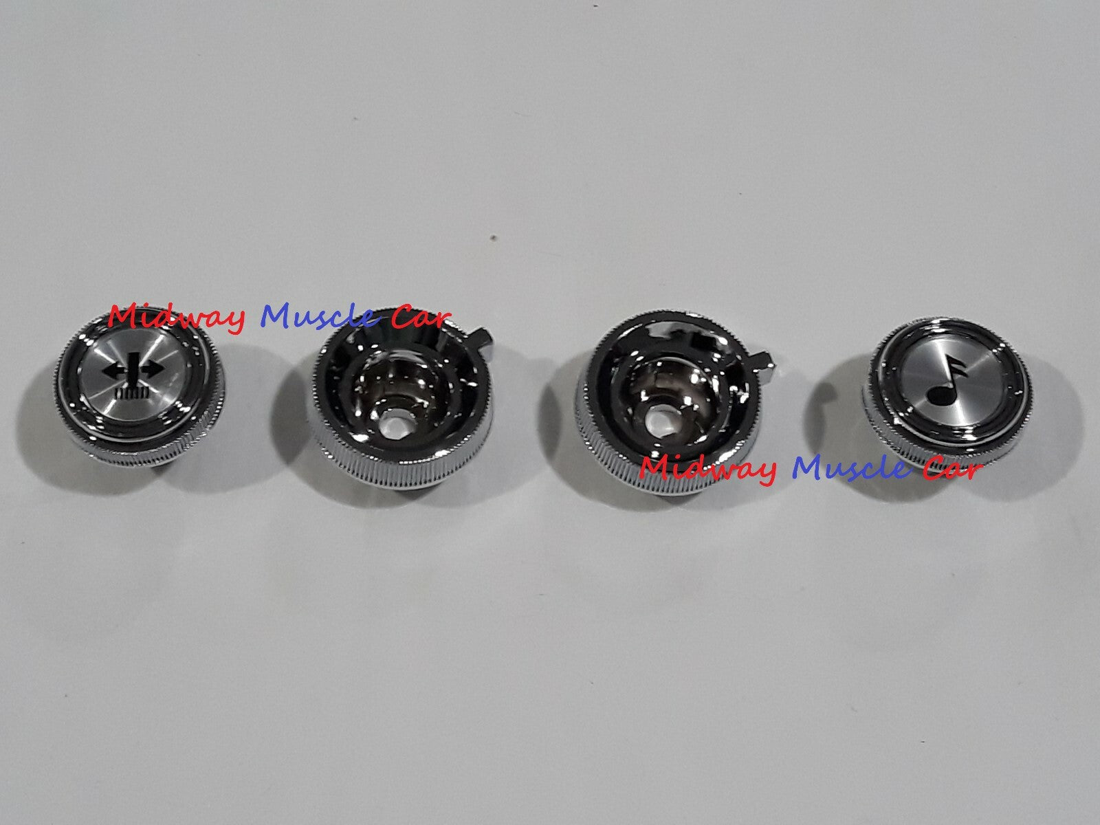 Chrome Radio Knob set 78-87 Chevy GMC Pickup Blazer Jimmy C10 K10 C1500 Suburban