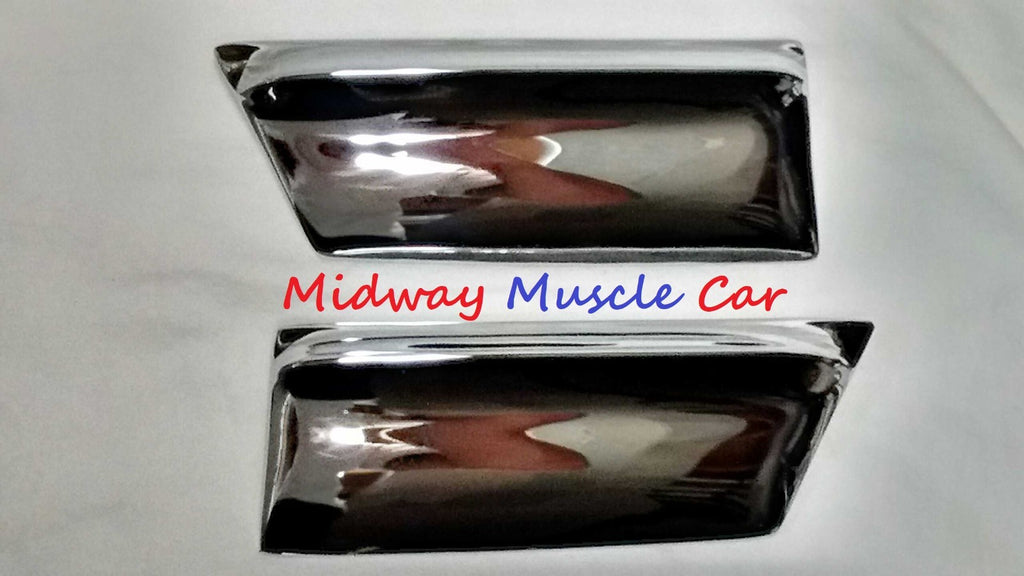 NEW chrome front lower fender rocker molding extensions 66 Pontiac GTO LeMans