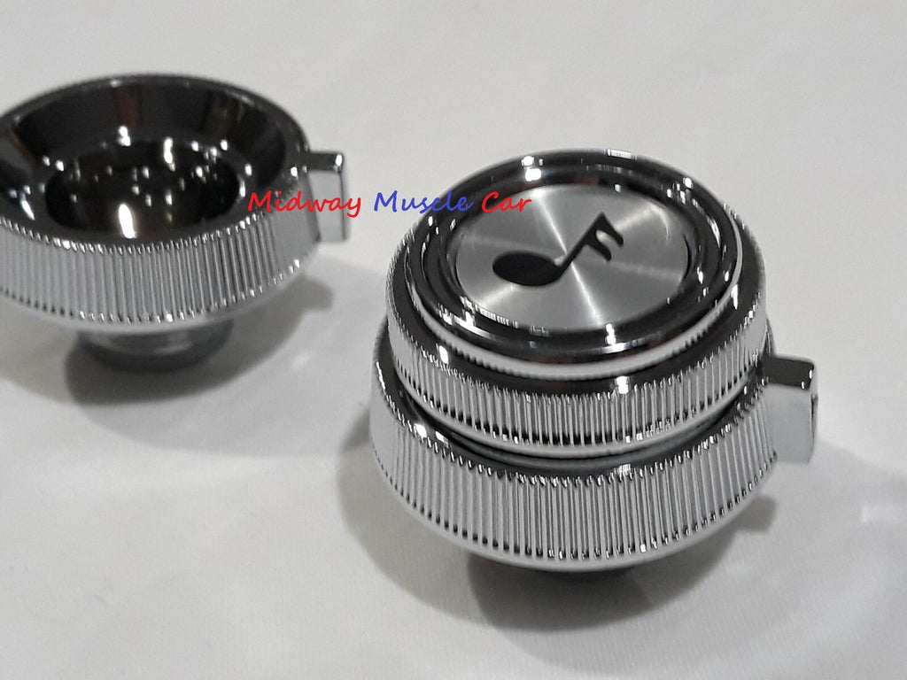 Chrome Radio Knob set 78-87 Chevy GMC Pickup Blazer Jimmy C10 K10 C1500 Suburban