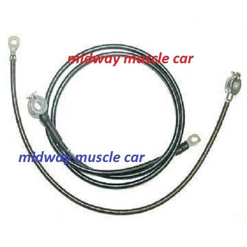66 67 Chevy Corvette C2 original Correct BATTERY CABLE Set  top post spring ring